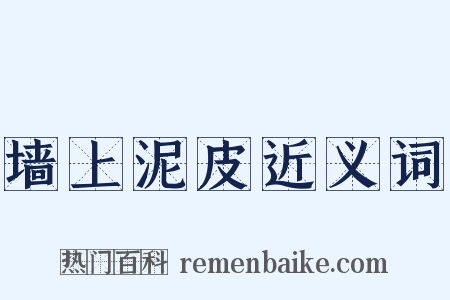 墙上泥皮近义词是什么意思的图片